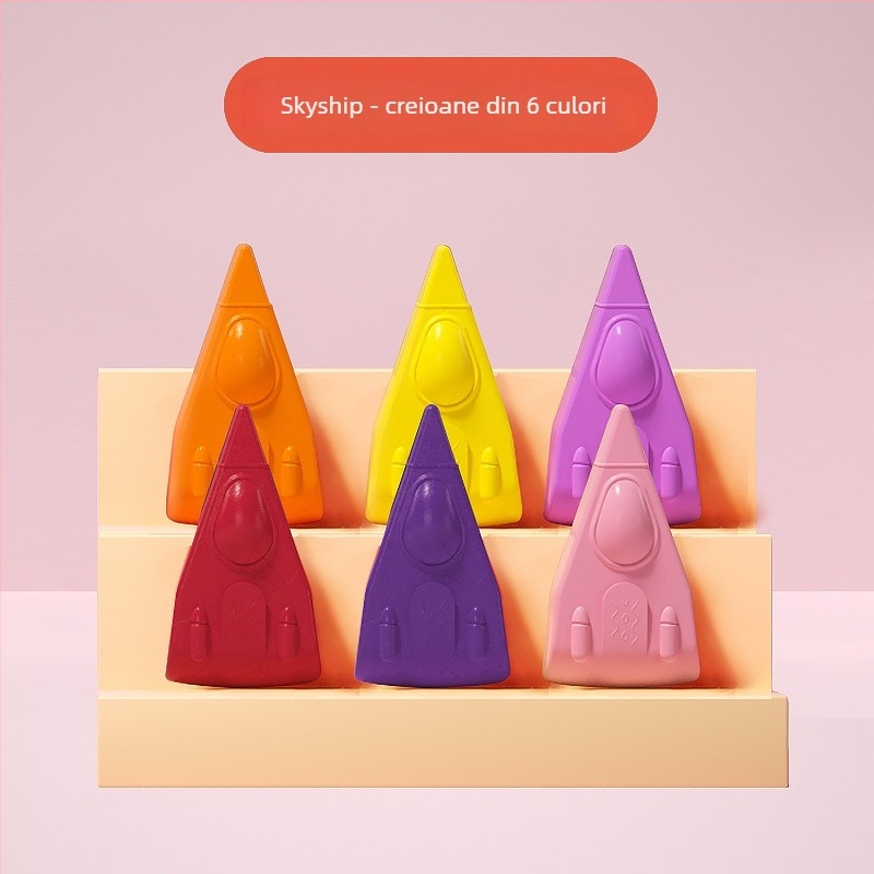 Bețe lavabile pentru desen, culori de ulei solubile în apă, vârf subțire, corp din plastic, model M5007/M5006, ștergibile