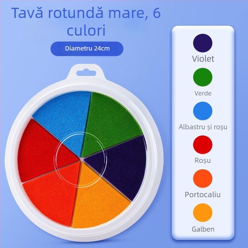 Tampon de imprimare pentru degete – Reverse, kit de acuarelă, cutie cu 24 de bucăți, potrivit pentru cadou, autorizare IP: Nu