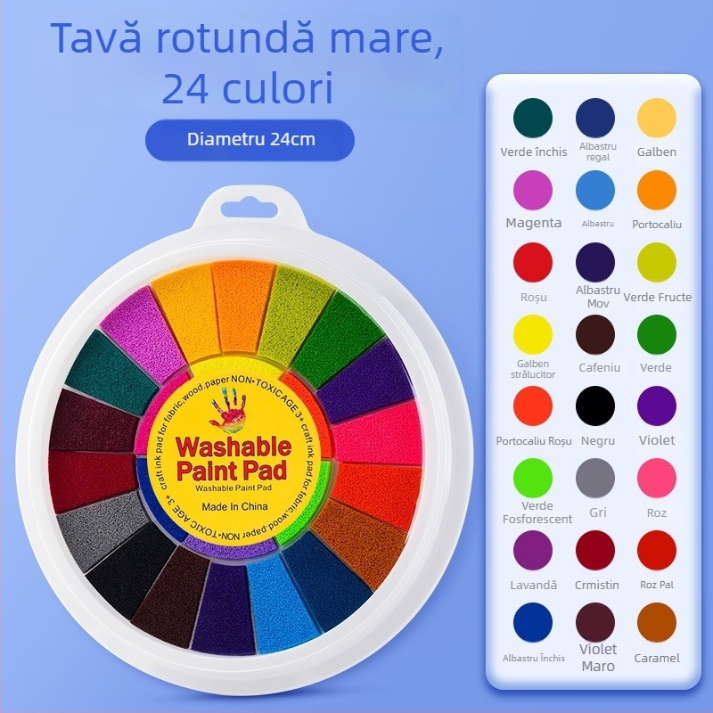 Tampon de imprimare pentru degete – Reverse, kit de acuarelă, cutie cu 24 de bucăți, potrivit pentru cadou, autorizare IP: Nu