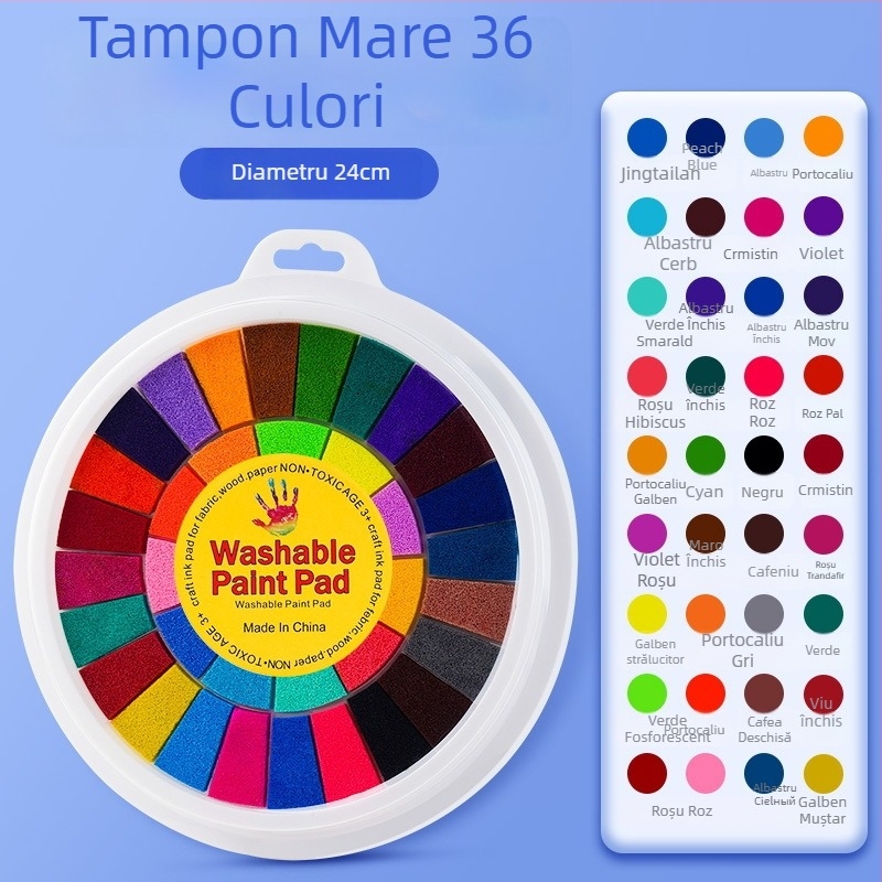 Tampon de imprimare pentru degete – Reverse, kit de acuarelă, cutie cu 24 de bucăți, potrivit pentru cadou, autorizare IP: Nu