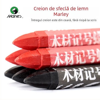 Marker Marley din lemn Crayons pentru desen, rezistent la apă, șters