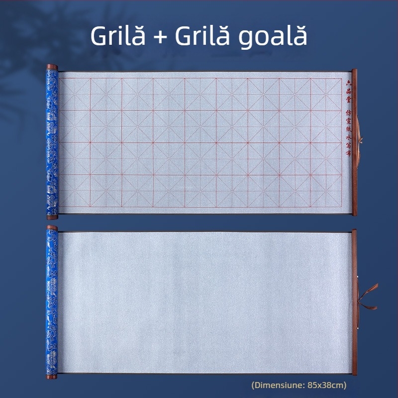 Set de practică pentru caligrafie pe pânză de scriere cu apă, copiere cu grilă de orez, hârtie de orez imitativă, îngroșată — marcă privată autorizată