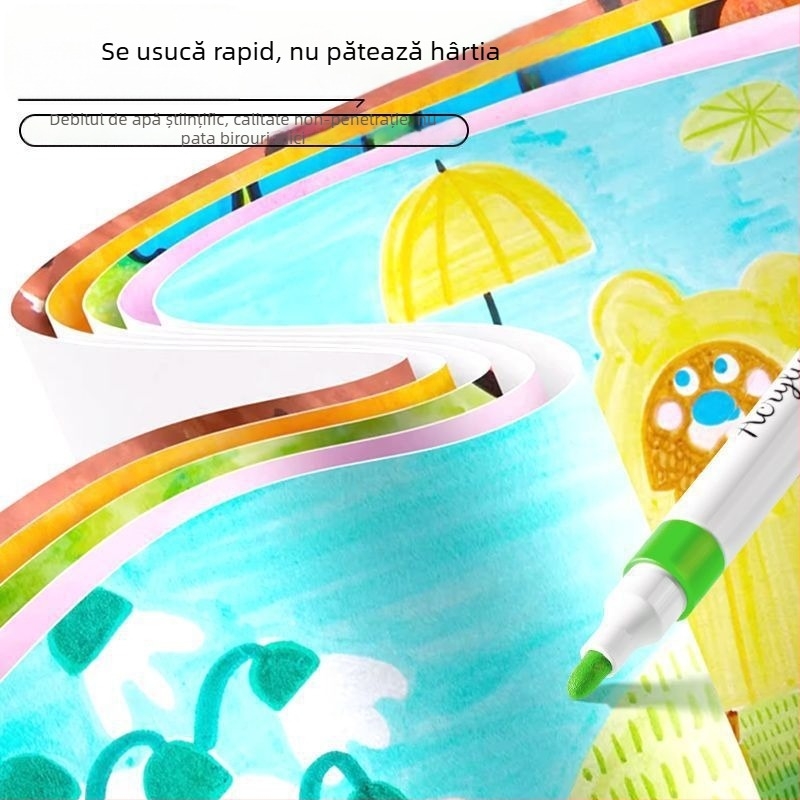 Marker acrilic cu vârf moale True Color pentru artă, capacitate mare, ambalaj de bază