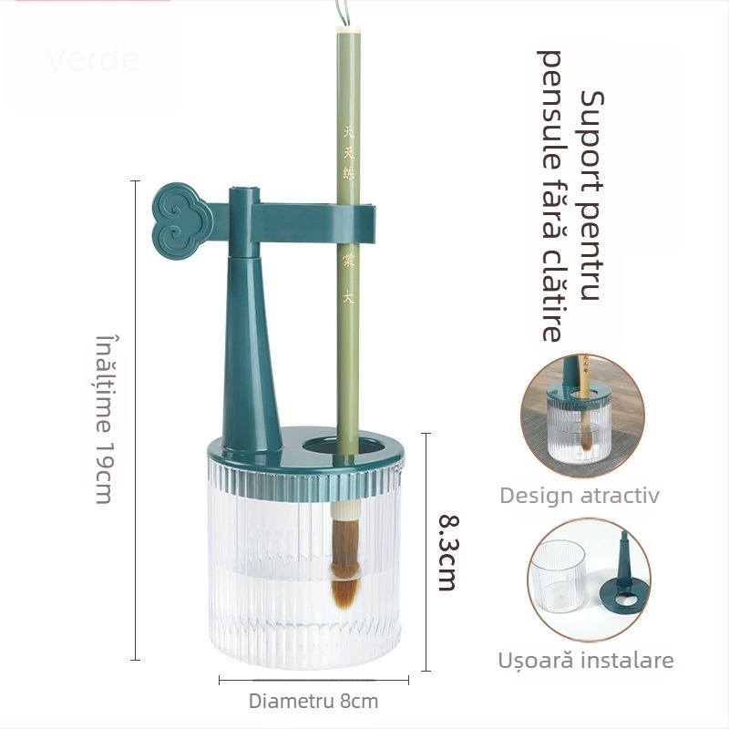 Suport de pixuri multifuncțional de unică folosință cu perie anti-uscăre, pix hidratant, buzunar pentru agățare — Plastic, model 11, Brand: Tt/daily practice, Impresie logo, Personalizare