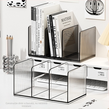 Yuetu Raft depozitare a cărților pentru birou, Model Book storage rack, Material plastic