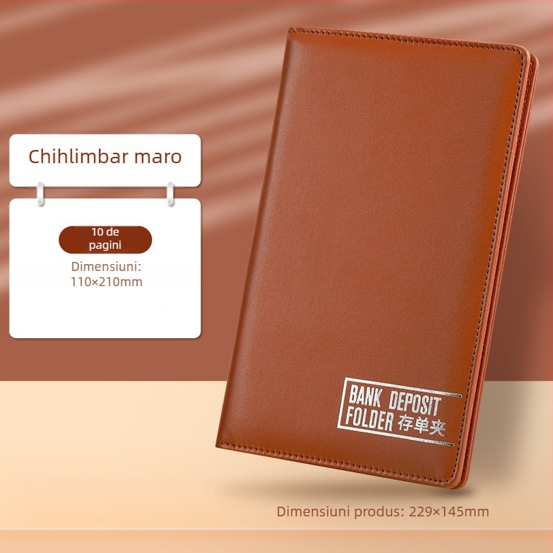 Pengyi dosar depozit pentru chitanțe, din piele PU, cu inserții pentru documente, clemă pentru inserții: vezi detalii, Export transfrontalier