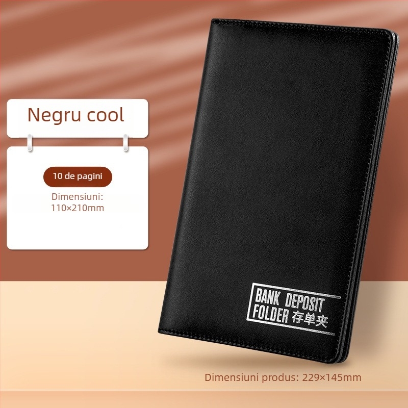 Pengyi dosar depozit pentru chitanțe, din piele PU, cu inserții pentru documente, clemă pentru inserții: vezi detalii, Export transfrontalier