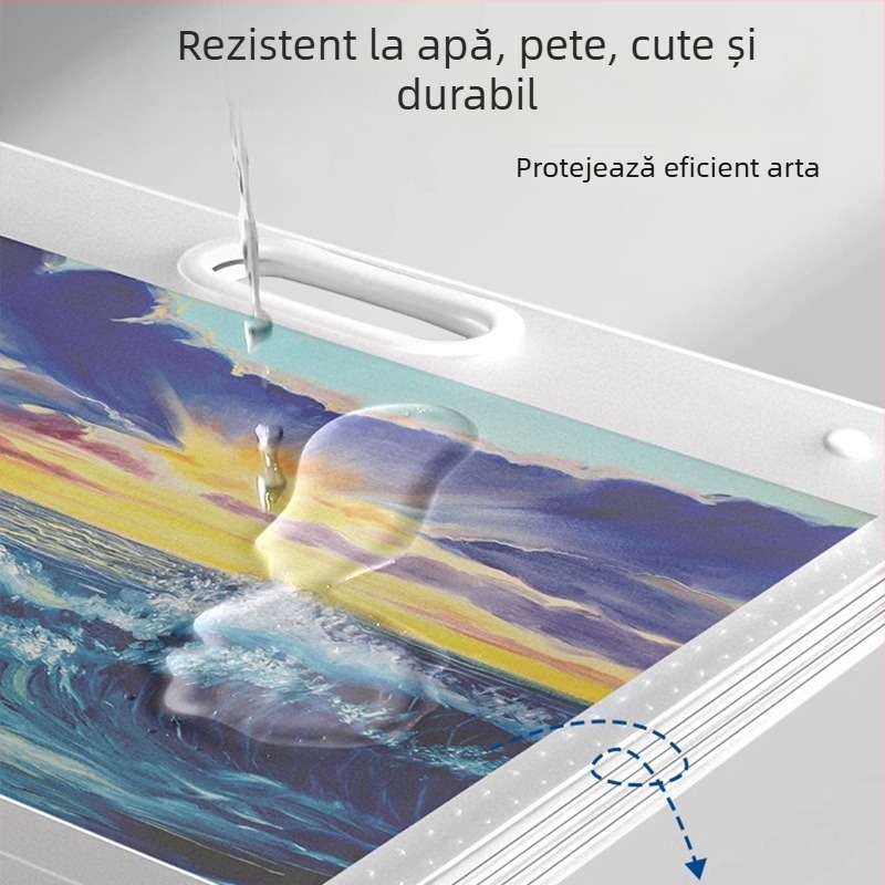 Album de depozitare pentru lucrări de artă, din plastic, model LZ-DCHC, brand Good, 4 pagini, imprimare logo: Da