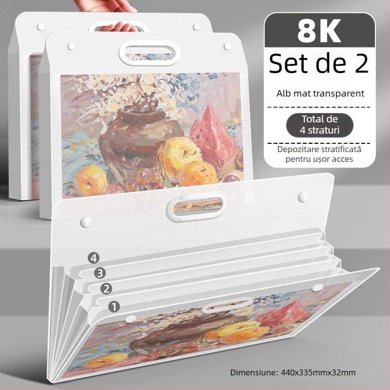 Album de depozitare pentru lucrări de artă, din plastic, model LZ-DCHC, brand Good, 4 pagini, imprimare logo: Da