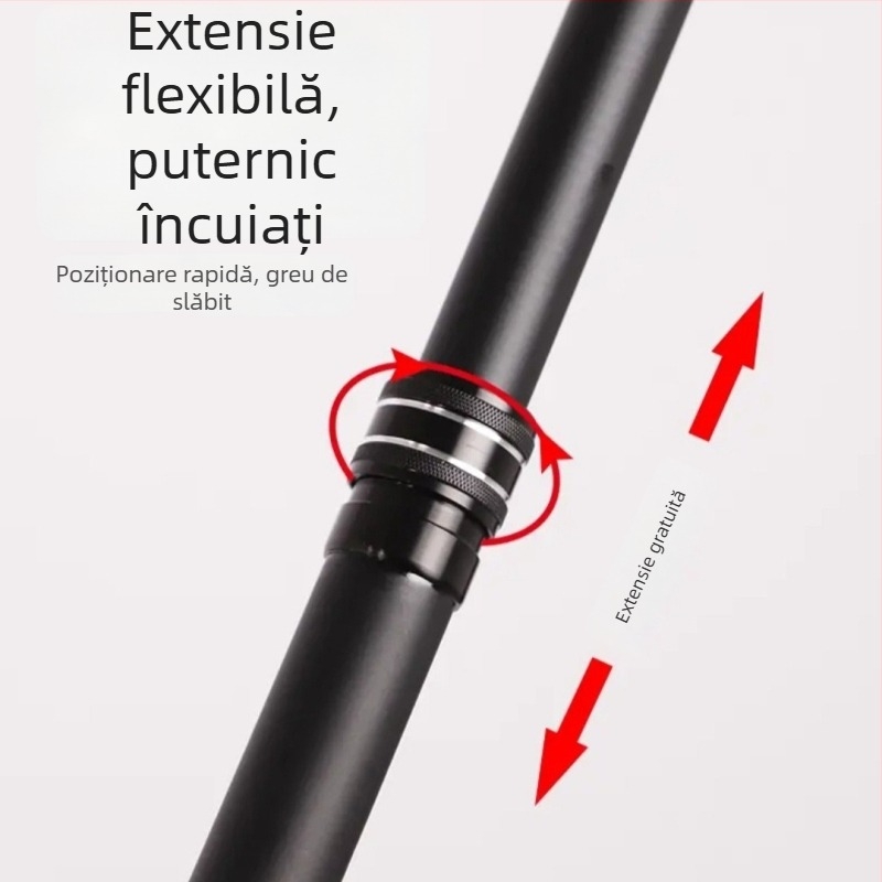 Prut de plasă din carbon cu mâner dublu, lungime reglabilă