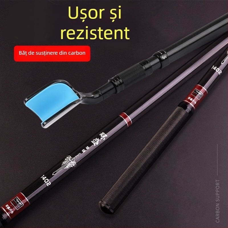 Suport din carbon pentru baterie la undițe, rotație multi-direcțională, fără pliere, construcție din carbon