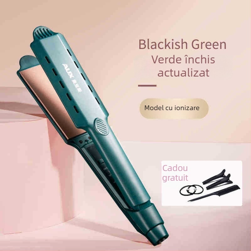 AUX/OX placă dublă pentru păr: netezire și îndreptare, plăci ceramice cu turmalin, diametru conductor încălzire peste 31 mm, 220 V, 73 W, alimentare prin cablu