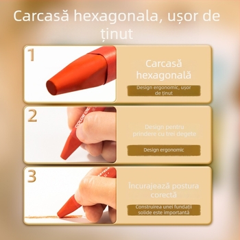 Pasteluri uleiate Deli pentru copii – Modelul 72070, pentru pictură, vârf rotund, fără import