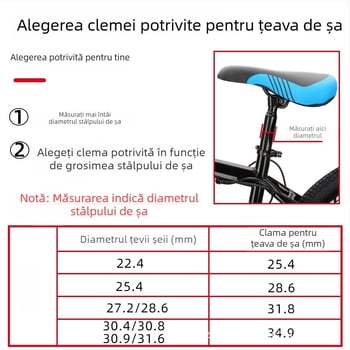 Clema pentru tijă de șa a bicicletei din aliaj de aluminiu, eliberare rapidă, unisex, personalizabil