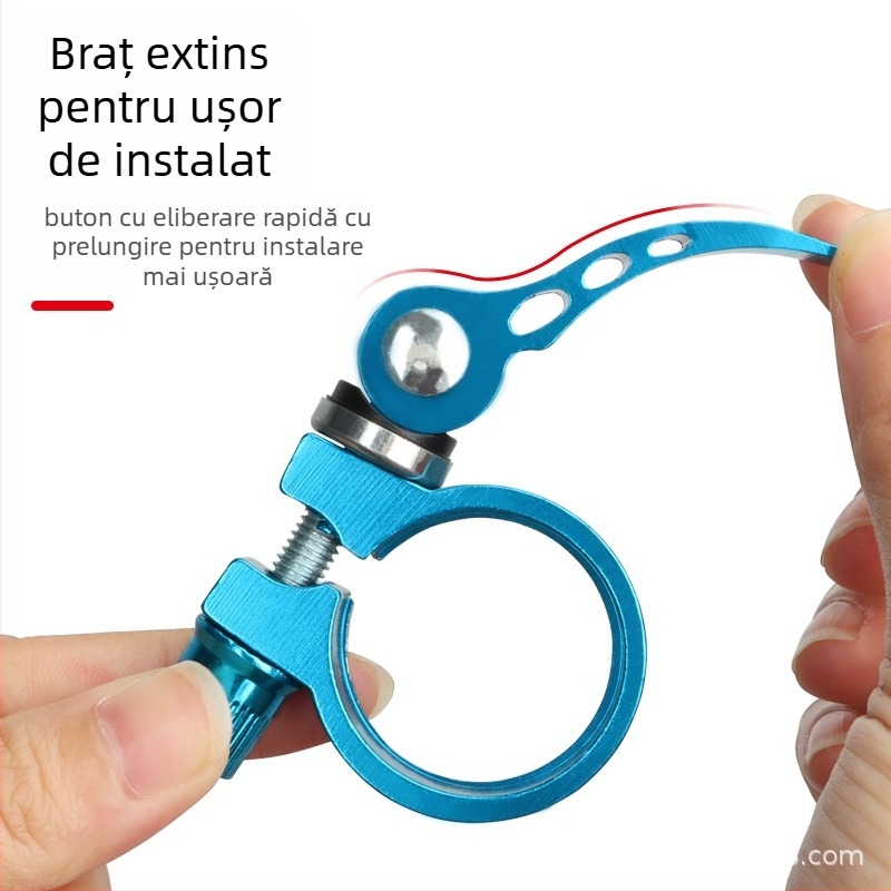 Clema pentru tijă de șa a bicicletei din aliaj de aluminiu, eliberare rapidă, unisex, personalizabil