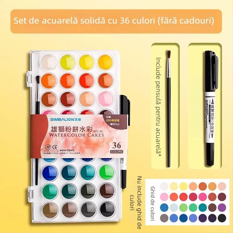 Set gouache solid Lion, 24 de bucăți într-o cutie, neimportat, fără autorizare IP
