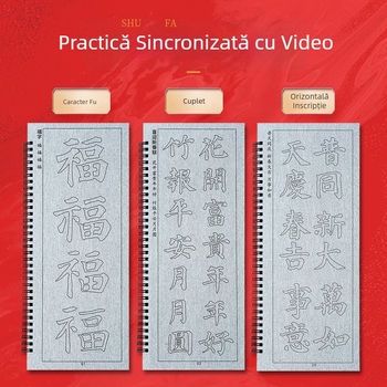 Kit de Caligrafie cu Pânză de Scriere cu Apă, Instrucțiuni Video, Material Nețesut, Set de Pensule, Trasare de Urări de Primăvară cu Binecuvântări