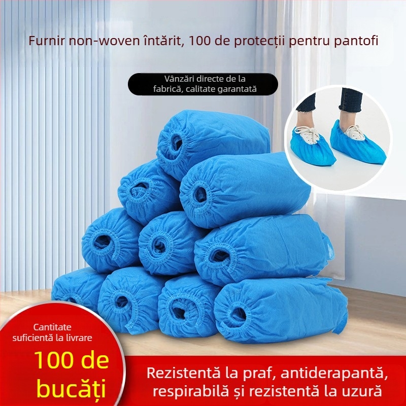 Coveruri de unică folosință pentru încălțăminte, interior, din material nețesut, grosime mare, protecție împotriva prafului, impermeabile și antialunecare.