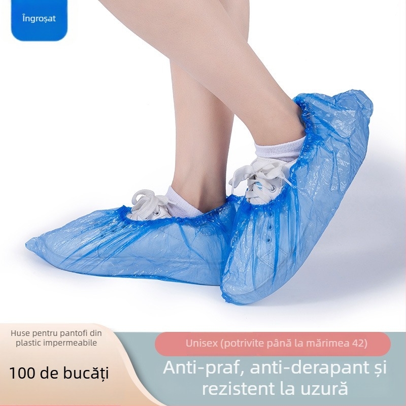 Coveruri de unică folosință pentru încălțăminte, interior, din material nețesut, grosime mare, protecție împotriva prafului, impermeabile și antialunecare.
