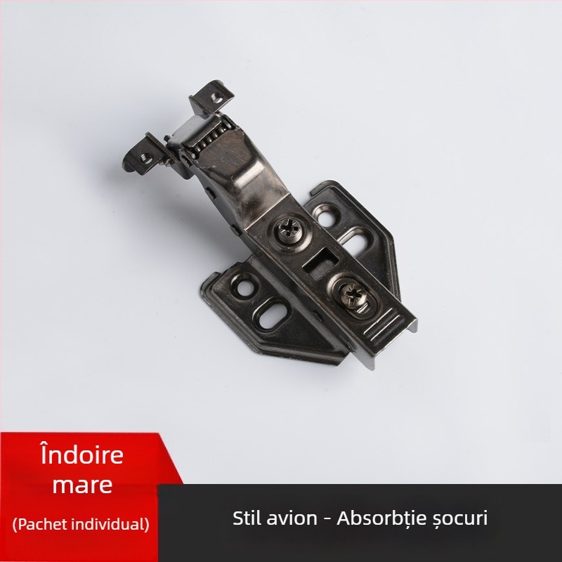 Balama de ușă cu cadru din aluminiu – unghiuri multiple 30°/45°, amortizor hidraulic, pentru uși de sticlă