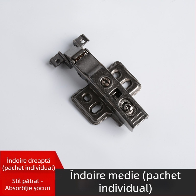 Balama de ușă cu cadru din aluminiu – unghiuri multiple 30°/45°, amortizor hidraulic, pentru uși de sticlă