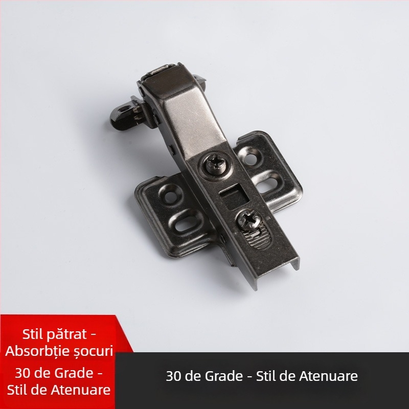 Balama de ușă cu cadru din aluminiu – unghiuri multiple 30°/45°, amortizor hidraulic, pentru uși de sticlă