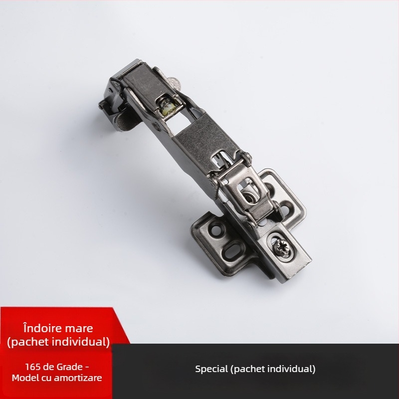 Balama de ușă cu cadru din aluminiu – unghiuri multiple 30°/45°, amortizor hidraulic, pentru uși de sticlă