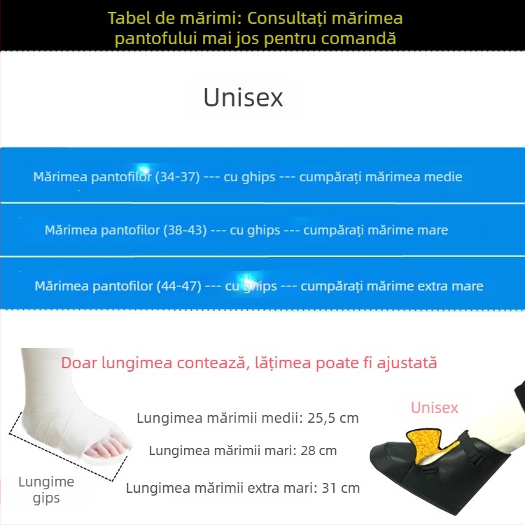 Health Protection Capace pentru pantofi pentru recuperare după fractură | Material: plasă de vară, încălzire din piele de iarnă | Greutate: 250 g | Pentru încălzirea picioarelor