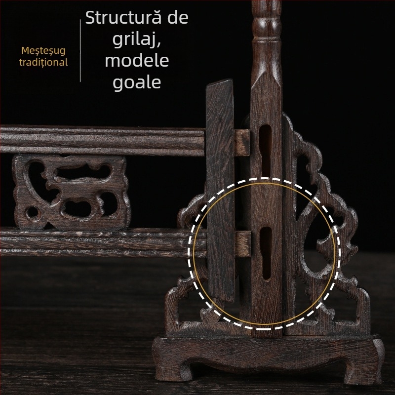 Suport din lemn pentru stilouri cu cap de dragon, pentru caligrafie, 12/14/16‑pin, Setul celor Patru Comori ale Studiului, Personalizabil