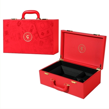 Cutie din piele PU pentru cipuri și jocuri de masă, ambalaj cadou personalizat, model 001, Sitong