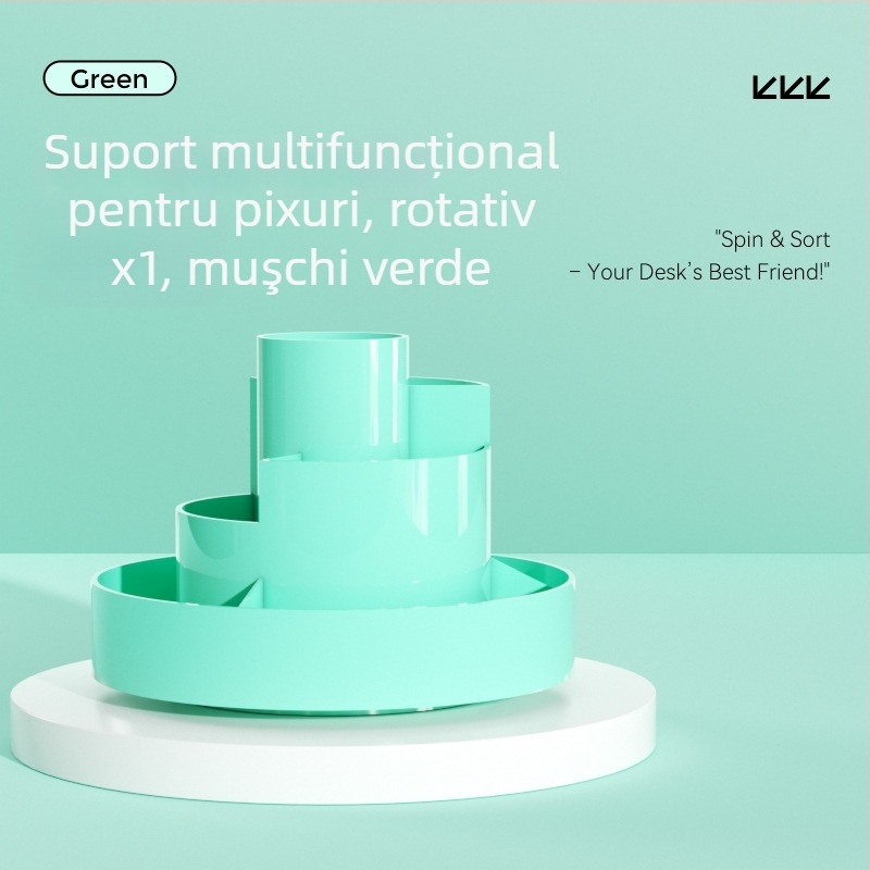 Little Geek suport rotativ pentru pixuri, model GBT85002, ABS, rotund