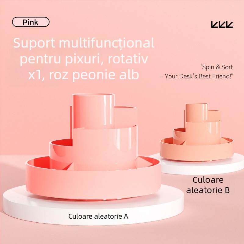 Little Geek suport rotativ pentru pixuri, model GBT85002, ABS, rotund