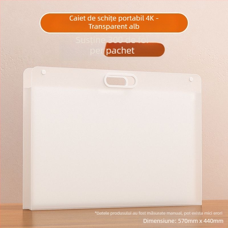 Portofoliu plastic pentru schițe, 240 de pagini, dosar de desen portabil - Looking for a bear