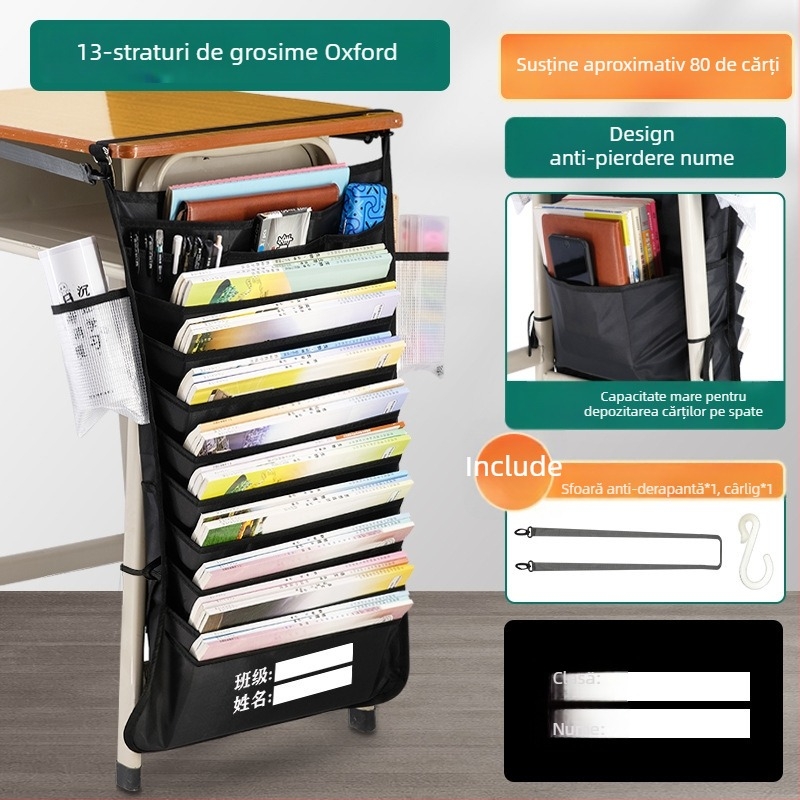 Geantă pentru cărți de birou — Model: Hanging Book Bag; Material Oxford; Greutate netă: 500 g