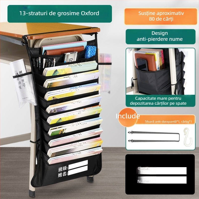 Geantă pentru cărți de birou — Model: Hanging Book Bag; Material Oxford; Greutate netă: 500 g