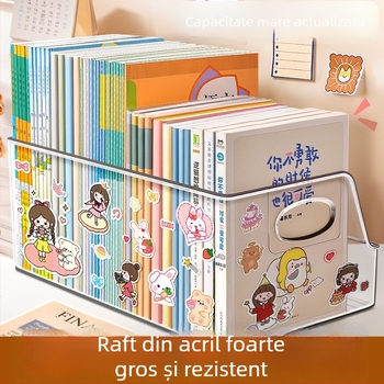 Cutie de stocare pentru cărți de birou, Yoshi, model YKLSL, material plastic, greutate netă 100