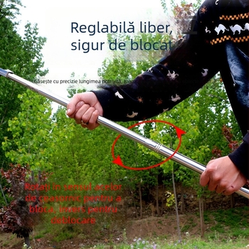 Set plasă de pescuit telescopic pliabil, din oțel inoxidabil, plasă fină, pliabil, încărcare 1000 g