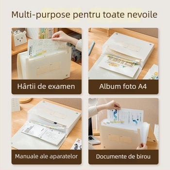 Album PP transparent pentru stocarea documentelor și distincțiilor, modelul SD-N325, 13 pagini, logo tipărit, personalizare disponibilă