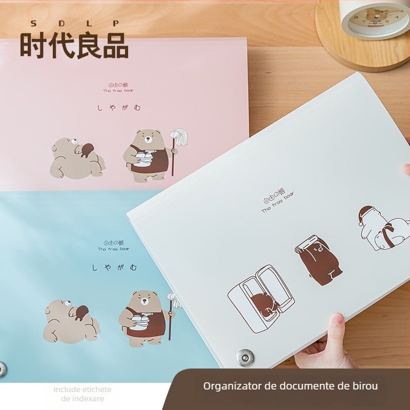 Album PP transparent pentru stocarea documentelor și distincțiilor, modelul SD-N325, 13 pagini, logo tipărit, personalizare disponibilă