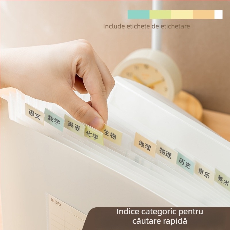 Album PP transparent pentru stocarea documentelor și distincțiilor, modelul SD-N325, 13 pagini, logo tipărit, personalizare disponibilă