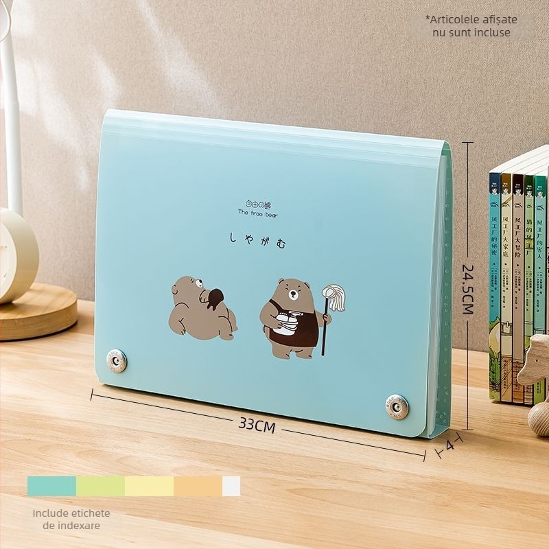 Album PP transparent pentru stocarea documentelor și distincțiilor, modelul SD-N325, 13 pagini, logo tipărit, personalizare disponibilă