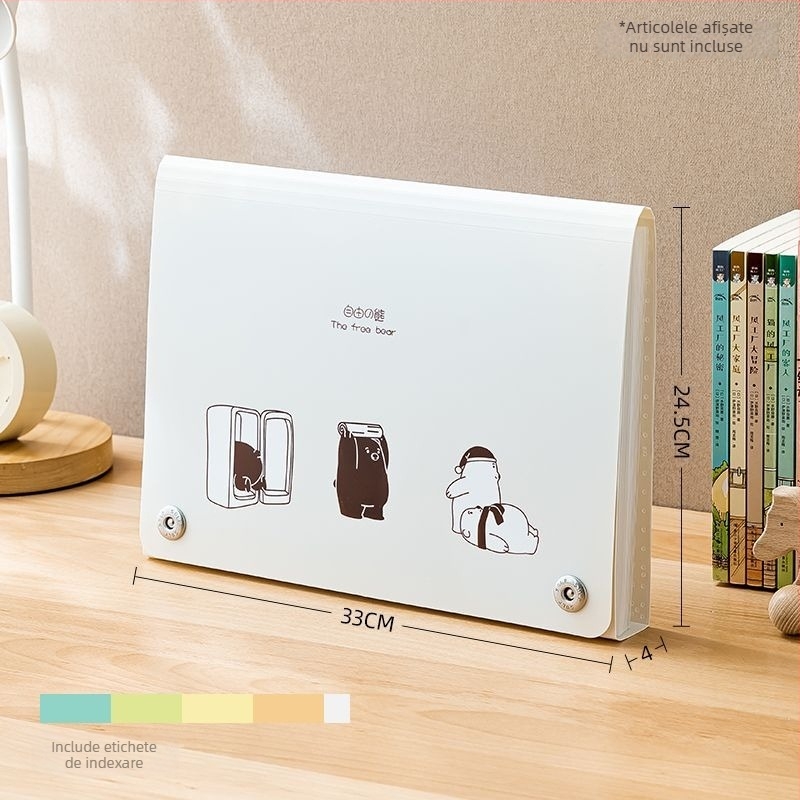 Album PP transparent pentru stocarea documentelor și distincțiilor, modelul SD-N325, 13 pagini, logo tipărit, personalizare disponibilă