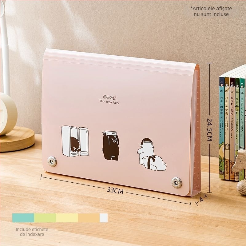 Album PP transparent pentru stocarea documentelor și distincțiilor, modelul SD-N325, 13 pagini, logo tipărit, personalizare disponibilă