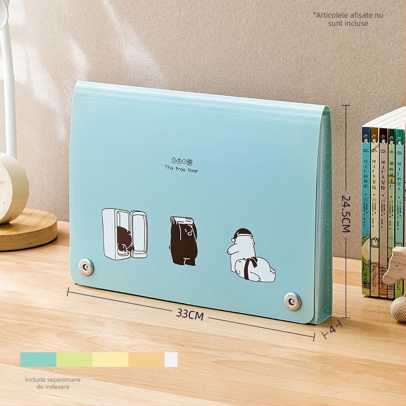 Album PP transparent pentru stocarea documentelor și distincțiilor, modelul SD-N325, 13 pagini, logo tipărit, personalizare disponibilă