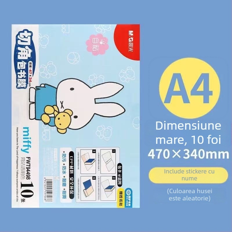 Folie transparentă autoadezivă pentru coperta cărții, protecție anti-derapare, marca M&G Morning Light