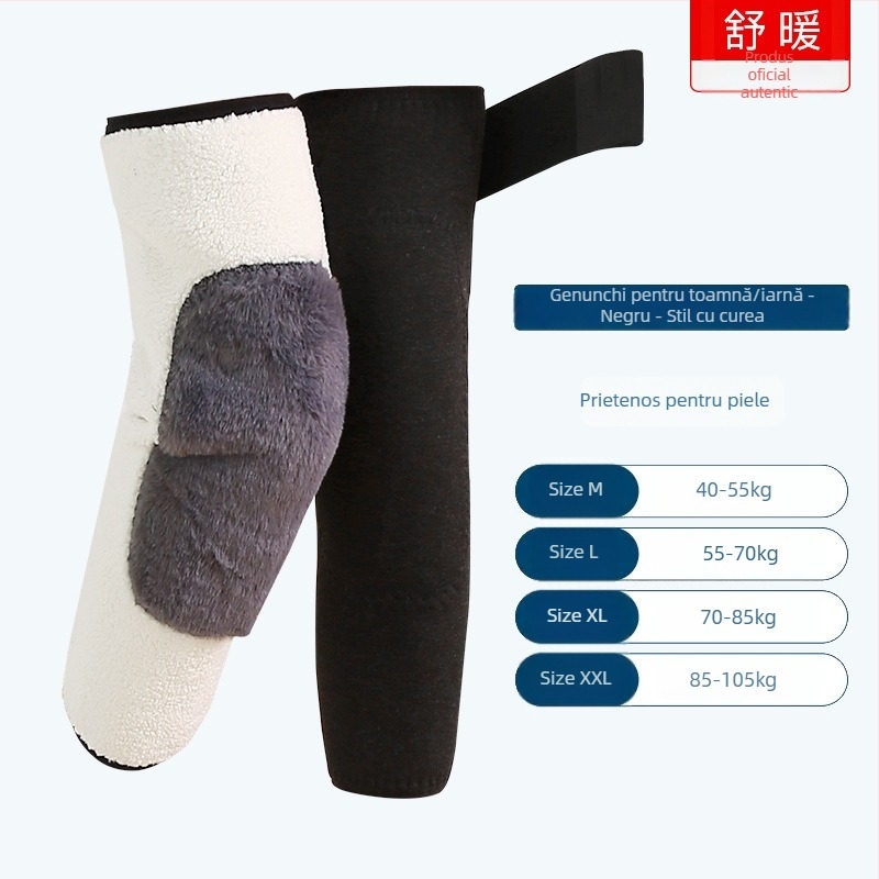 Manșete pentru genunchi din lână de miel, antiderapante, pentru adulți, lungi, pentru picioare reci și protecția articulațiilor