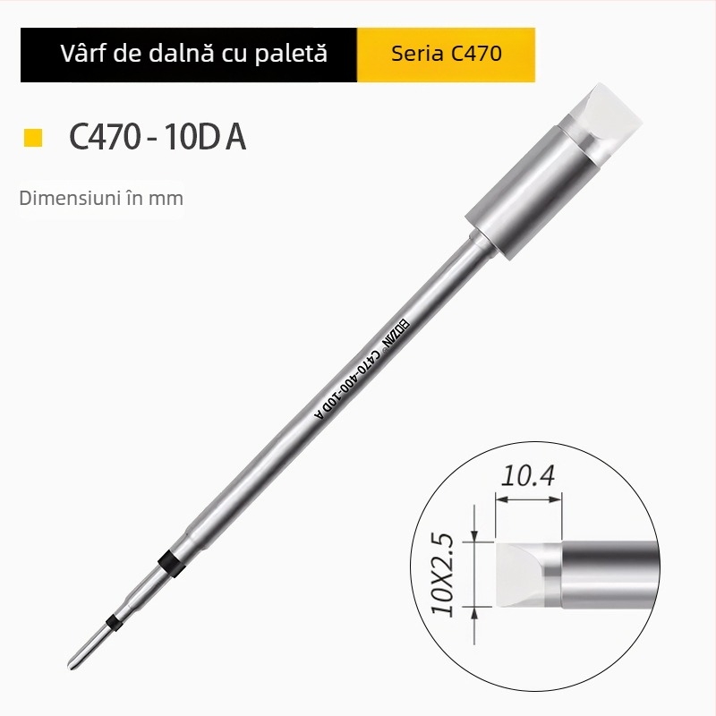 Bozan seria 470 – Vârf de lipit cu nucleu de încălzire; vârf potcoavă, rotund, ascuțit și plat – Putere înaltă, universal