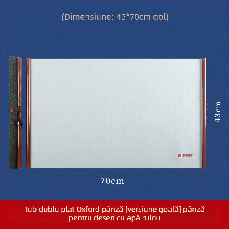 Set de practică pentru caligrafie cu pânză pentru scriere cu apă și axă de rulare (Seria: Water Writing Cloth; Material: Printed Oxford Cloth; Scop: Practică de caligrafie; Formă: Dreptunghiular)