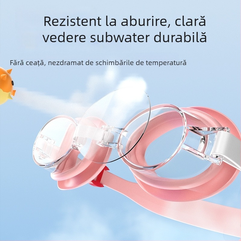 Ochelari de înot pentru copii Lemon Baby, impermeabili, anti-ceață, lentile HD PC