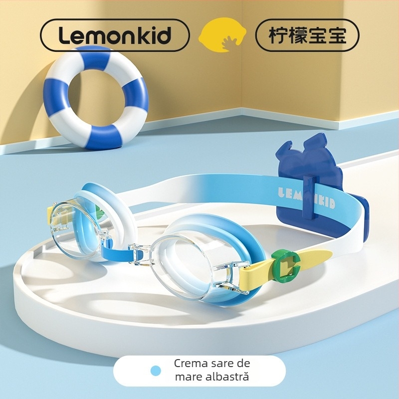Ochelari de înot pentru copii Lemon Baby, impermeabili, anti-ceață, lentile HD PC